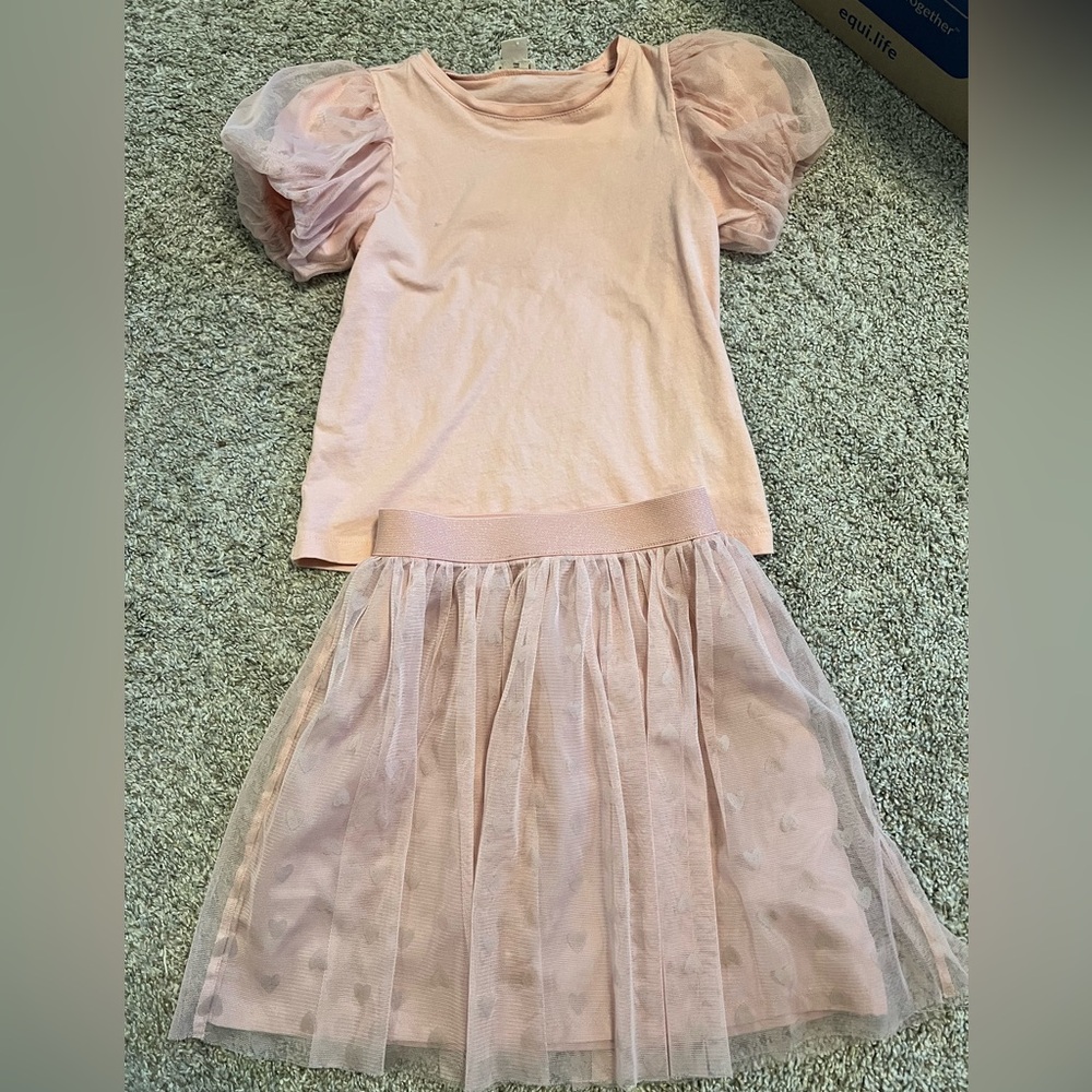 Crewcuts Soft Pink tee and tutu set